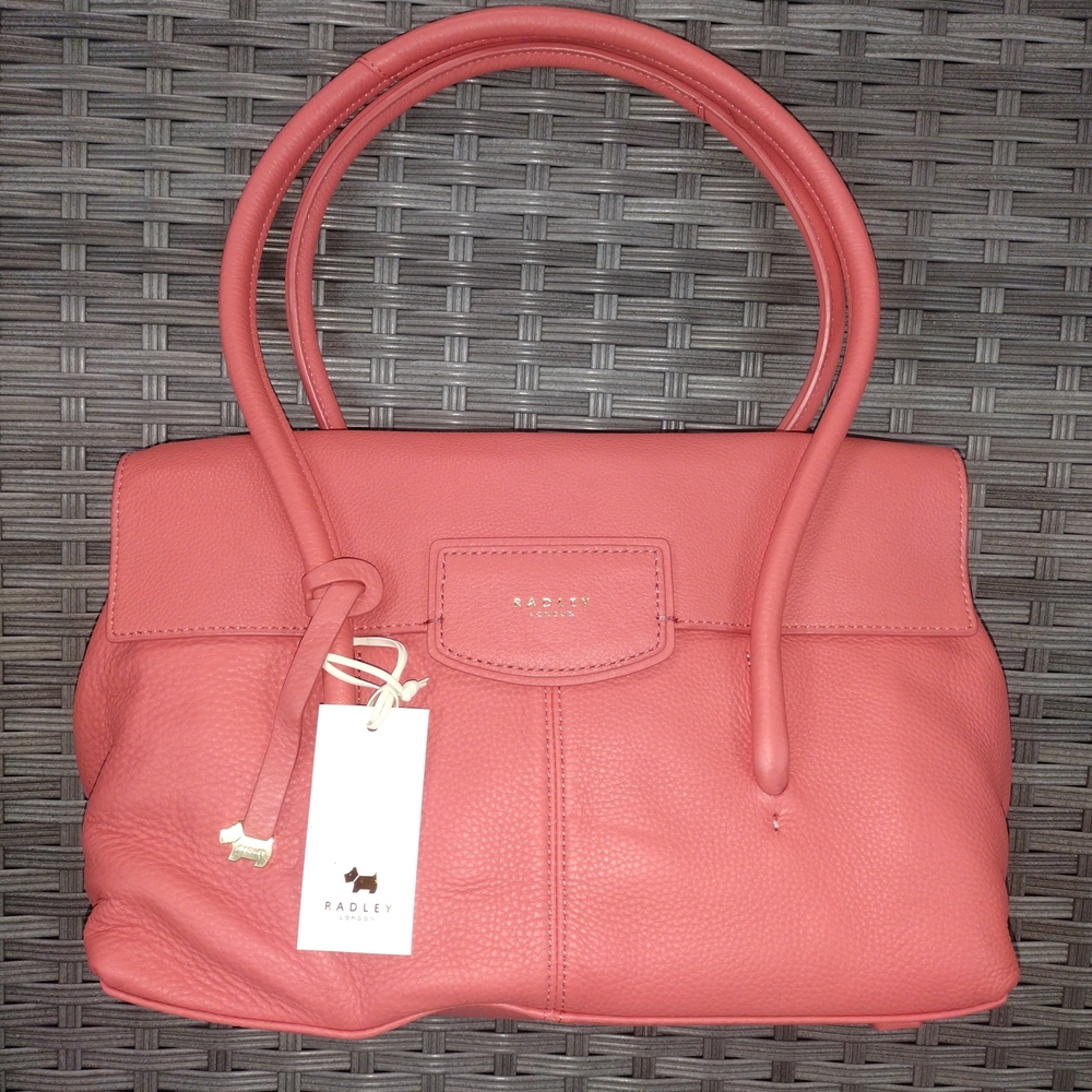 RADLEY LONDON Pink Satchel with Pebbled Texture